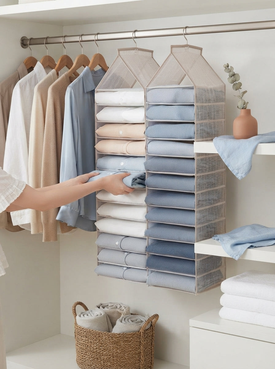 Organizador colgante de closet 12 niveles - luxury-product-features